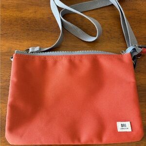 ORI London Carnaby Crossbody Bag Burnt Orange Recycled Canvas Excellent Cond
